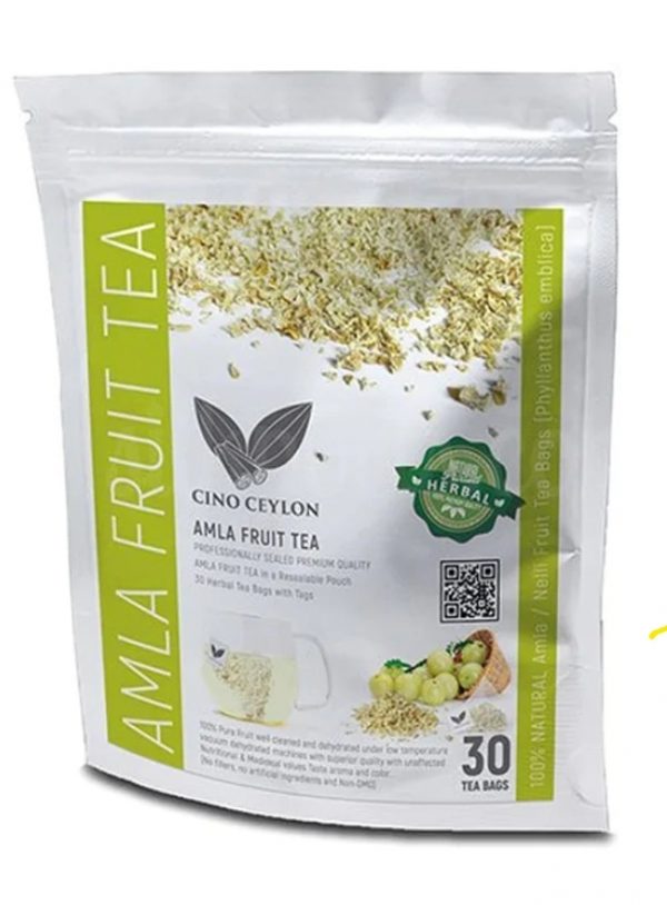 Cool Your Body with 30 Detox Tea Bags of Ceylon Amla (Green Gooseberry - Phyllanthus Emblica)