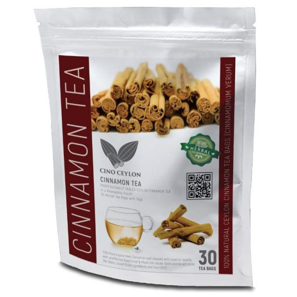 Ceylon Cinnamon (Cinnamomum verum): 30 Herbal Tea Bags for Fat Burning
