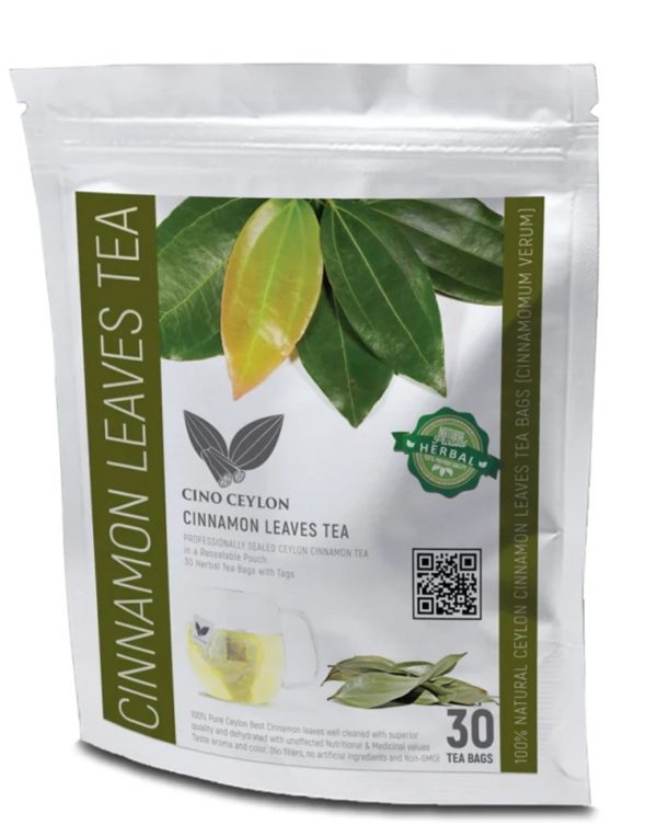 Ceylon Cinnamon Leaves (Cinnamomum verum): 30 Herbal Sachets with Anti-bacterial Properties