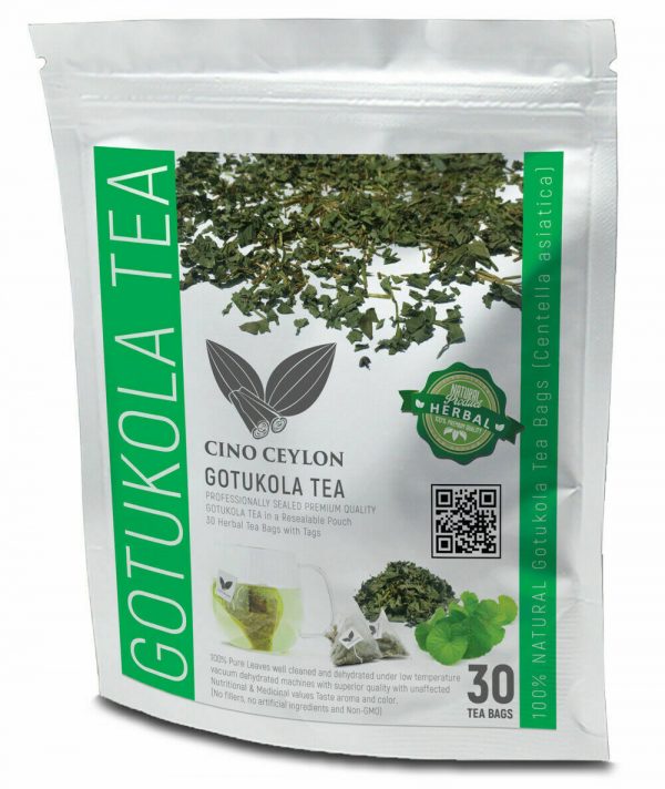 Boost Memory with 100% Pure Gotu Kola Infusion Tea: 30 Bags of Centella Asiatica