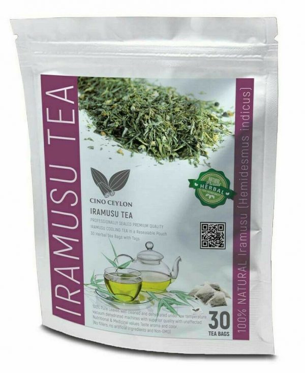 Cool Your Body with 30 Herbal Tea Bags of Iramusu (Hemidesmus indicus)