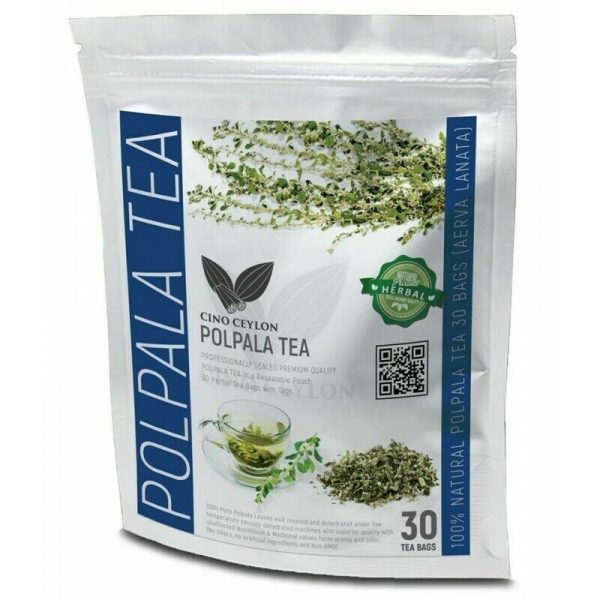 Cleanse Kidneys with 100% Natural Herbal Polpala Leaves (Aerva Lanata): 30 Herbal Tea Bags