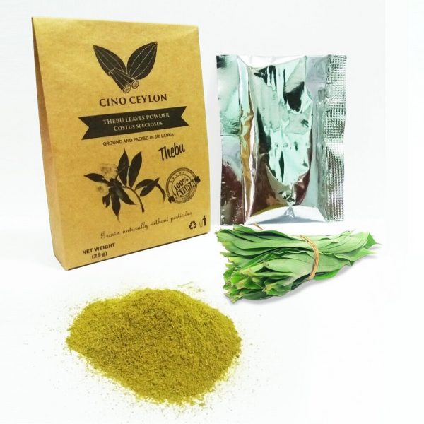 Organic 25g Tea Insulin Leaves Thebu Powder - Costus Igneus Plant for Natural Diabetic Support
